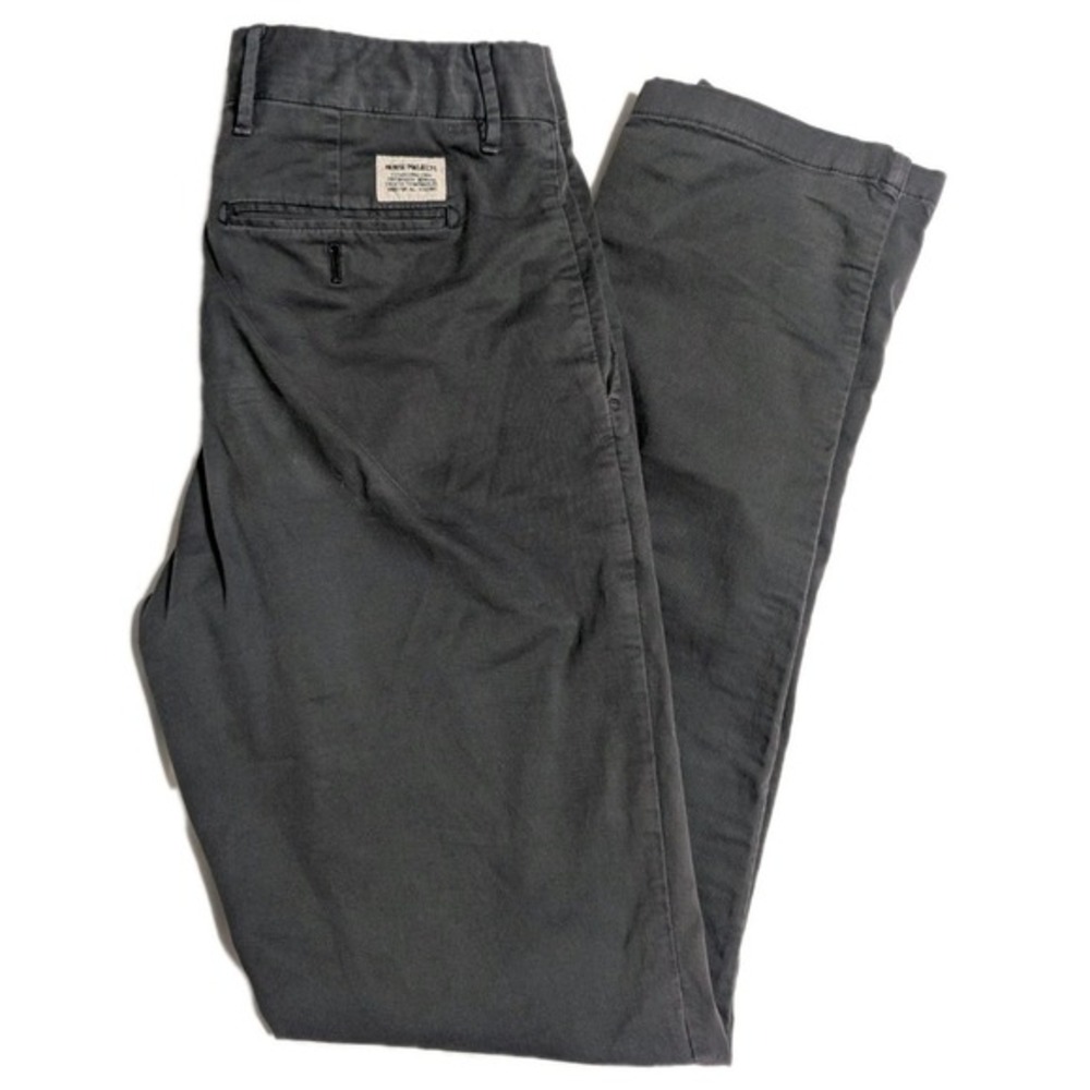 Norse Projects Aros Slim Fit Stretch Chino Pants Gray Men's 28x30 Smart‎ Casual